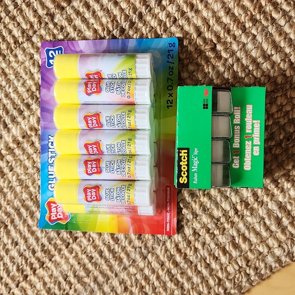 *** Back to school Value packs - 12 Glue Sticks and 4 Tape rolls